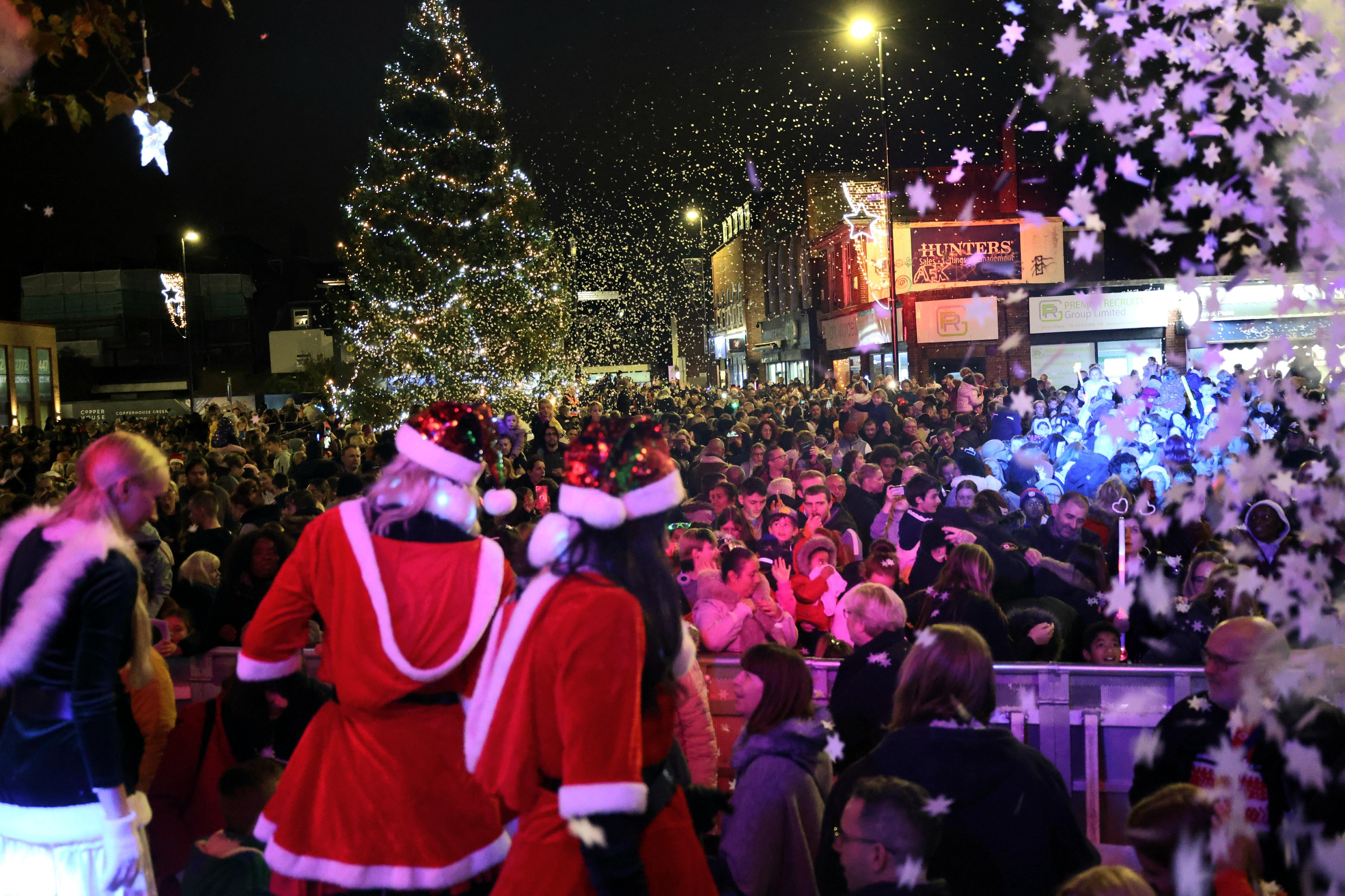 Crowds at Dartford's Big Christmas Switch On