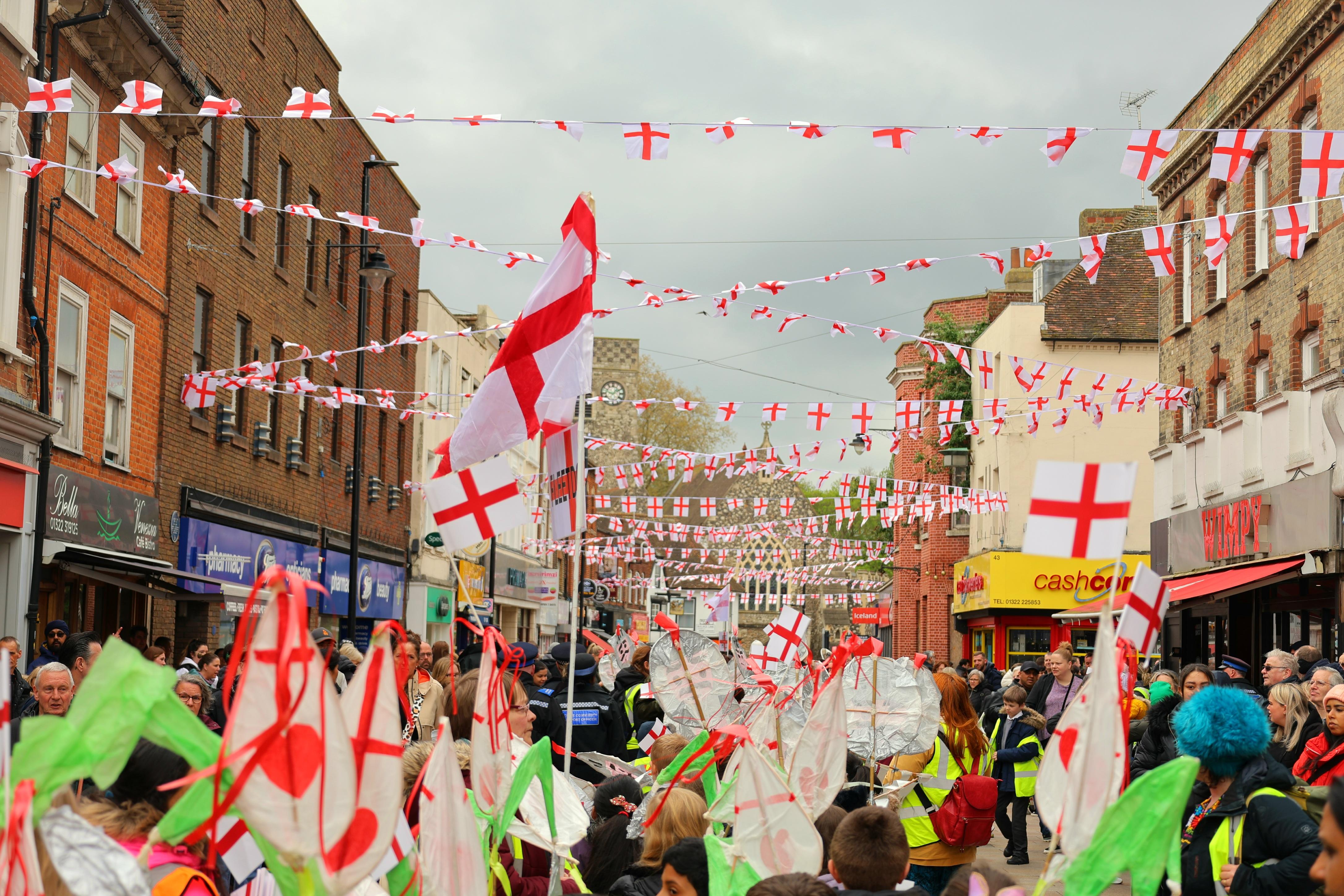 St George's Day parade through Dartford