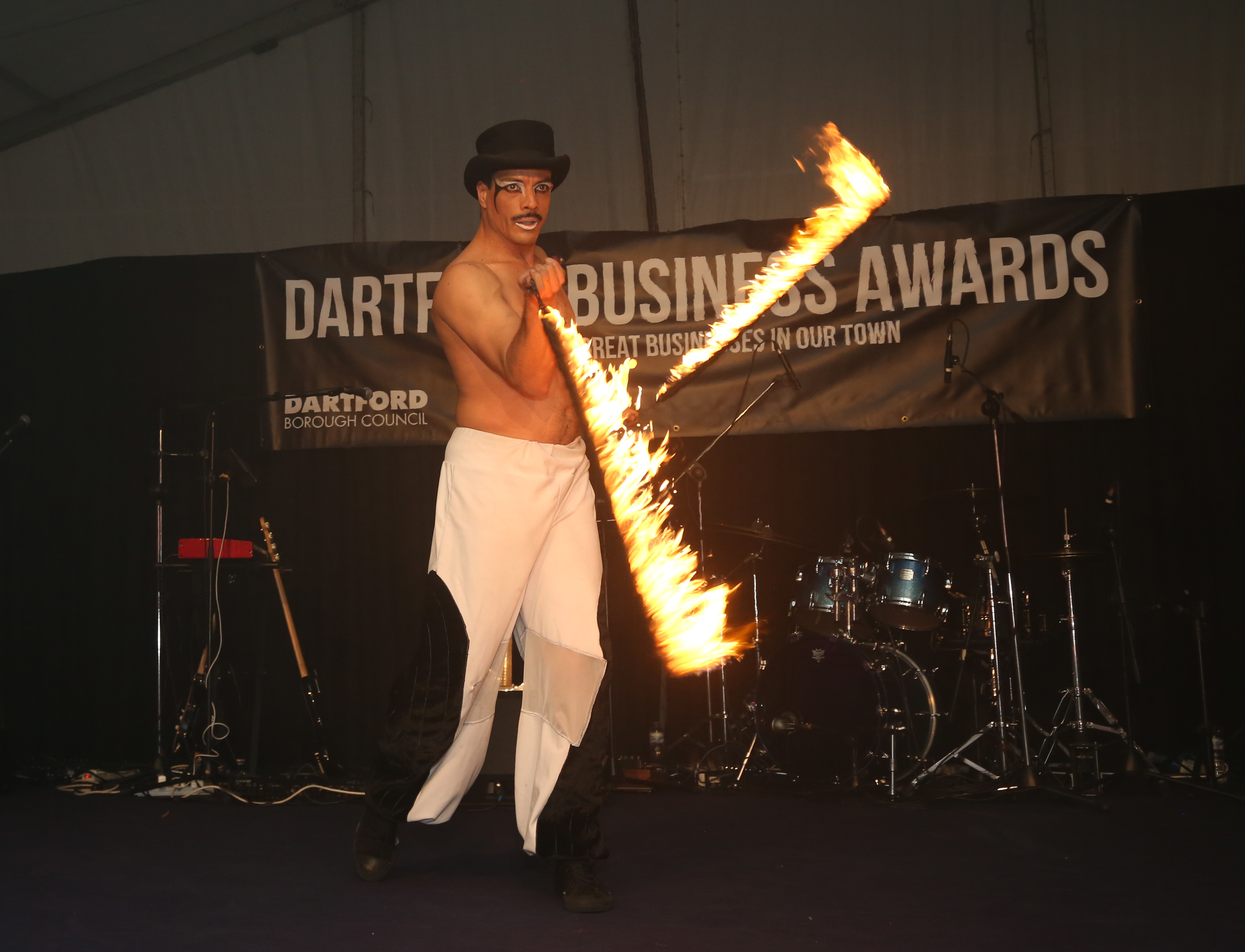 Fire juggler at the Dartford Business Awards