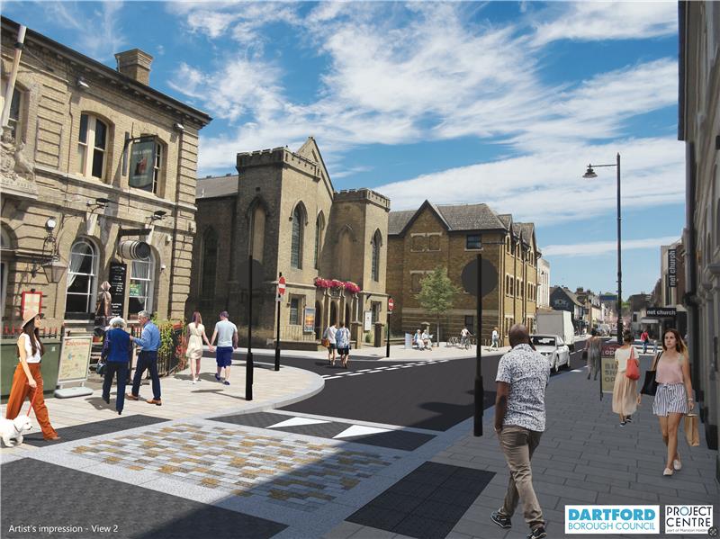 Artist's impression of Spital Street after improvement works