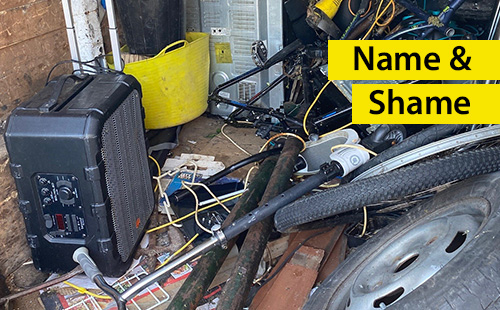 Scrap metal carried without a licence on Mead Road