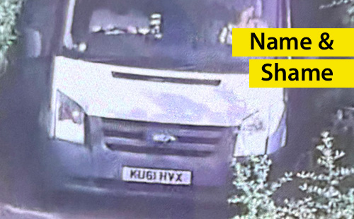 Van connected to fly-tipping